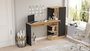 Hanah Home Ct2-Ab Mesa de Estudio Pino Atlántico y Negro